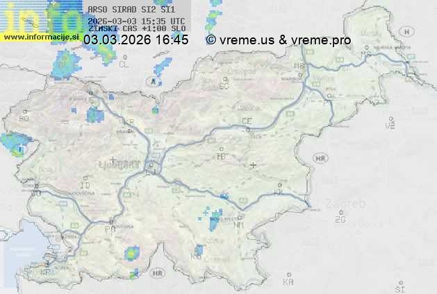 Radarska karta padavin
