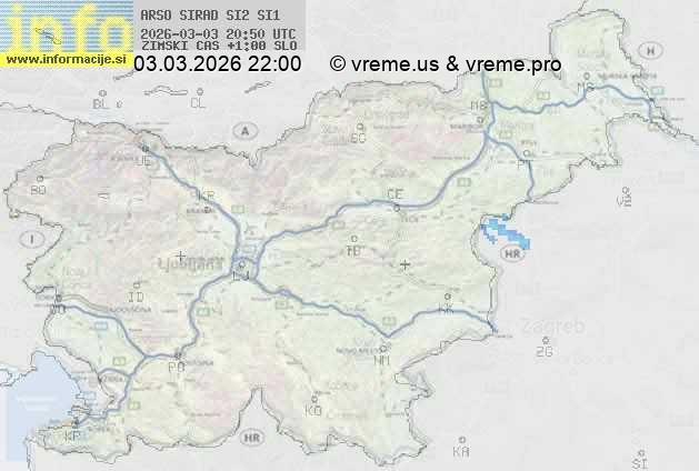 Radarska karta padavin