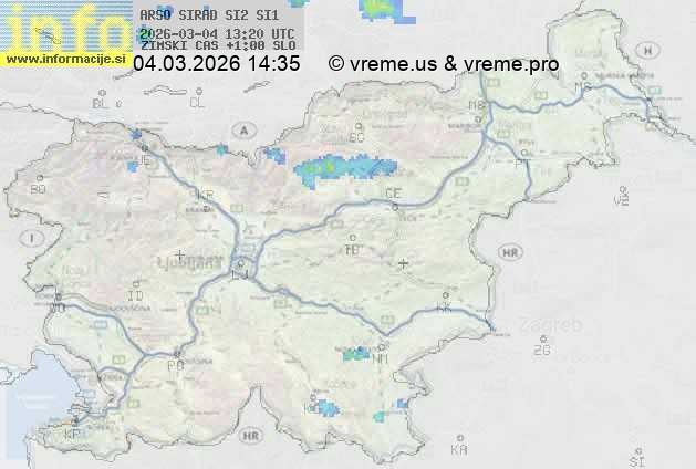 Radarska karta padavin
