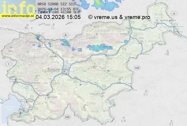 Radarska karta padavin