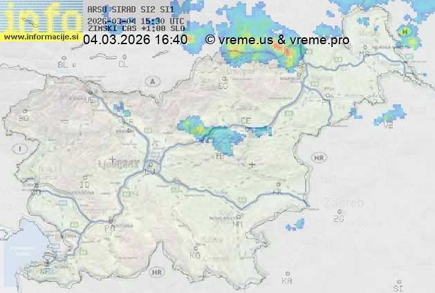 Radarska karta padavin