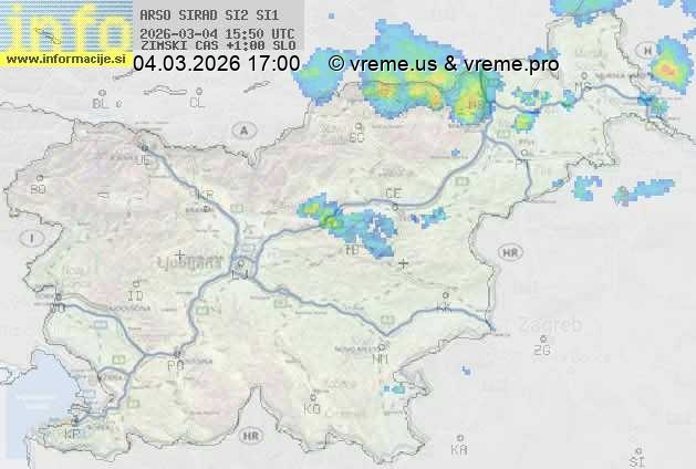 Radarska karta padavin