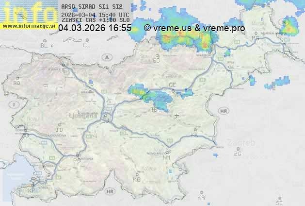 Radarska karta padavin