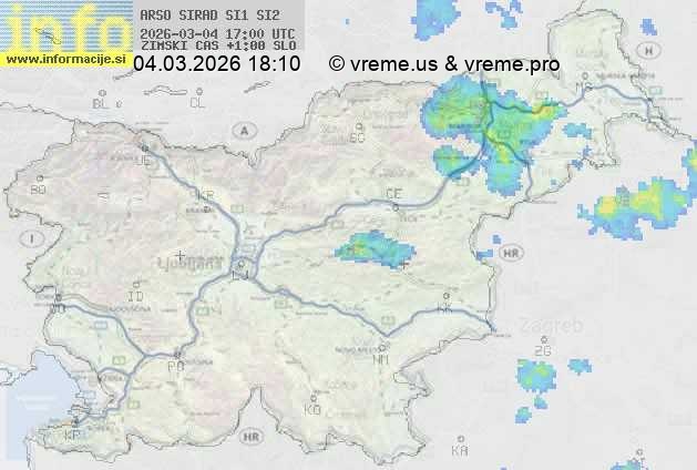 Radarska karta padavin