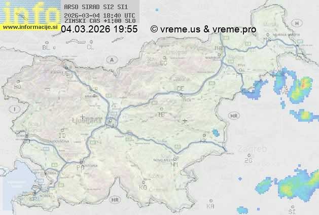 Radarska karta padavin