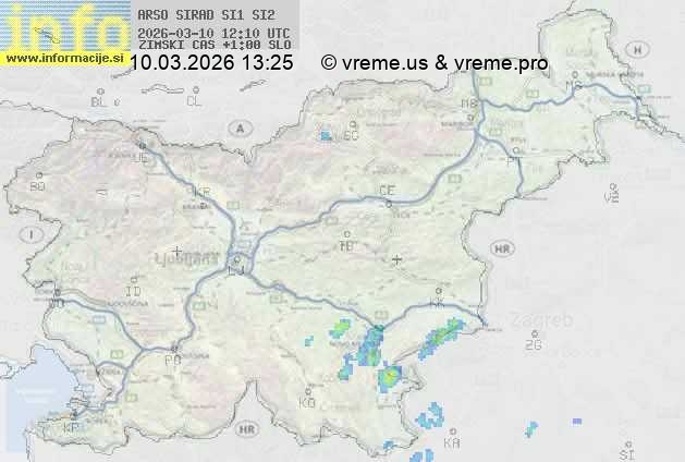 Radarska karta padavin