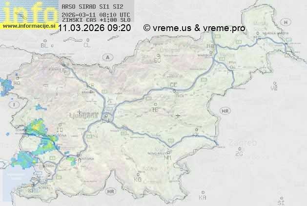 Radarska karta padavin