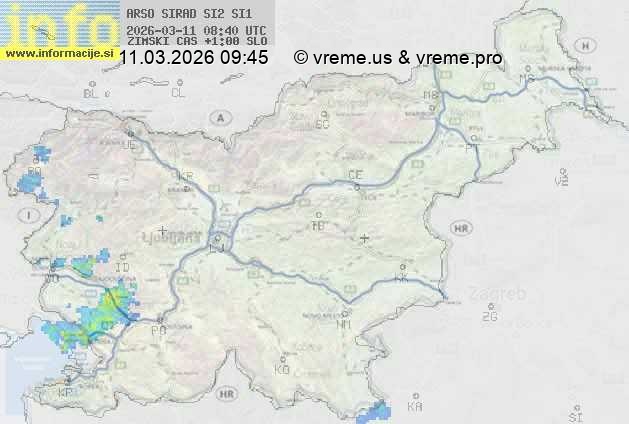 Radarska karta padavin