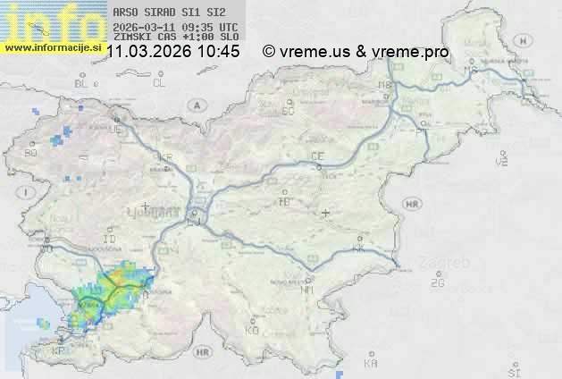 Radarska karta padavin