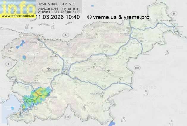 Radarska karta padavin