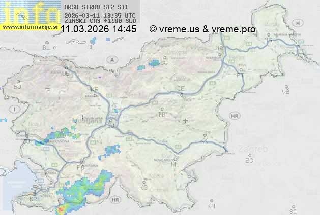 Radarska karta padavin