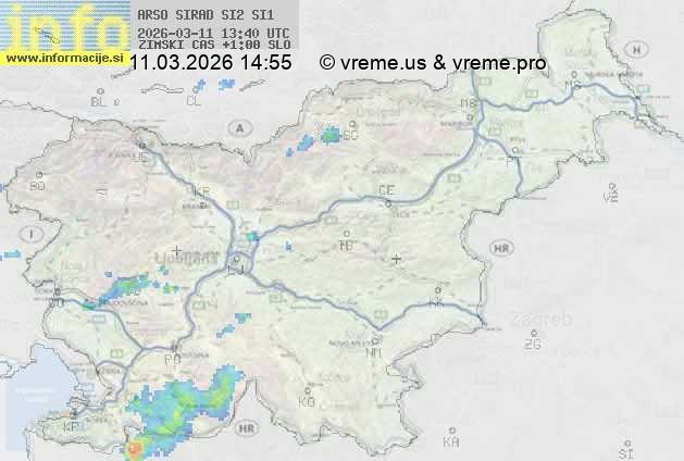 Radarska karta padavin