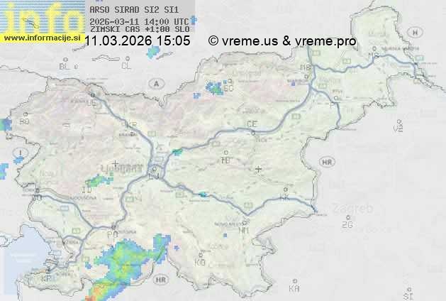 Radarska karta padavin