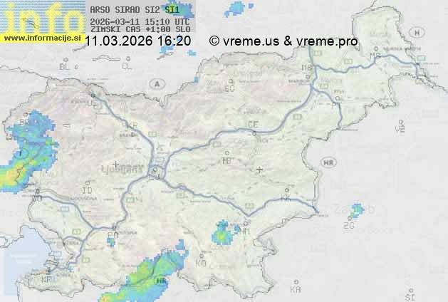 Radarska karta padavin