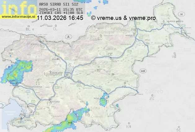 Radarska karta padavin