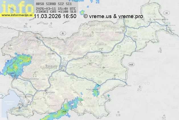 Radarska karta padavin