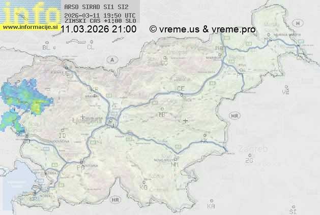 Radarska karta padavin