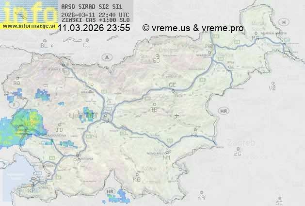 Radarska karta padavin