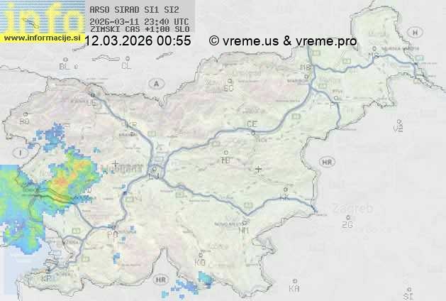 Radarska karta padavin