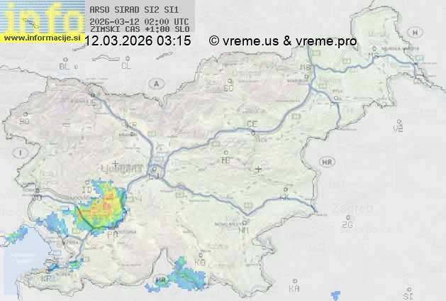 Radarska karta padavin