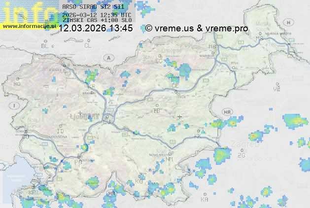 Radarska karta padavin