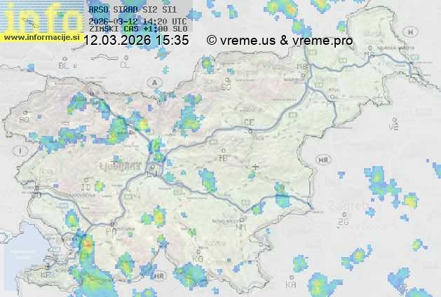 Radarska karta padavin