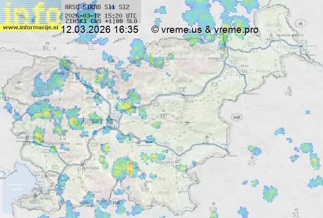 Radarska karta padavin