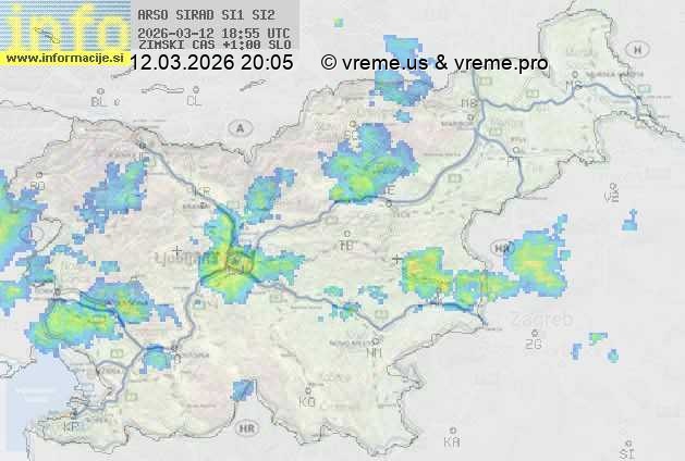 Radarska karta padavin