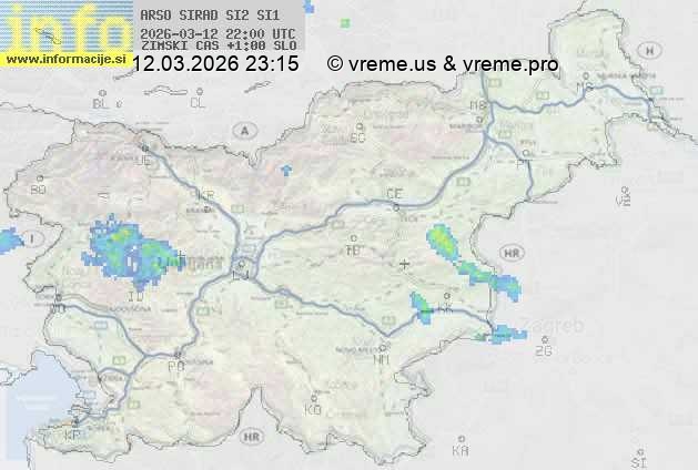 Radarska karta padavin