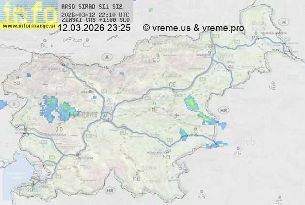 Radarska karta padavin