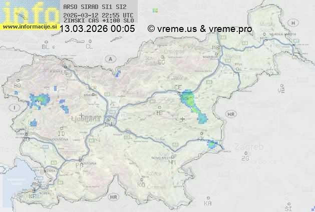 Radarska karta padavin