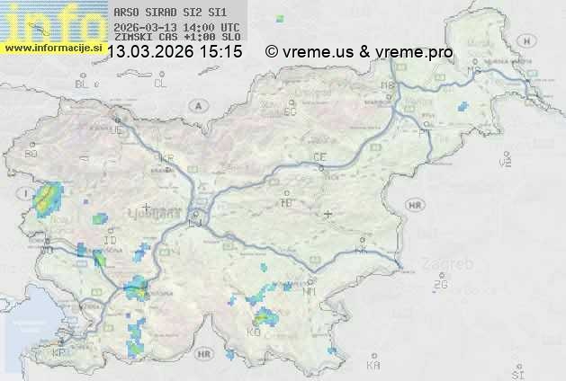 Radarska karta padavin