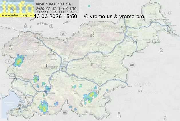 Radarska karta padavin