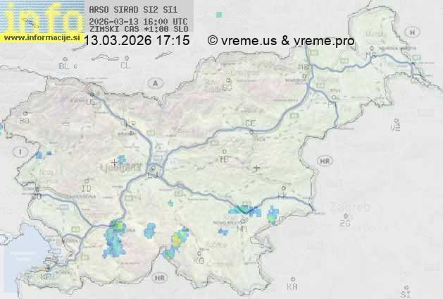 Radarska karta padavin