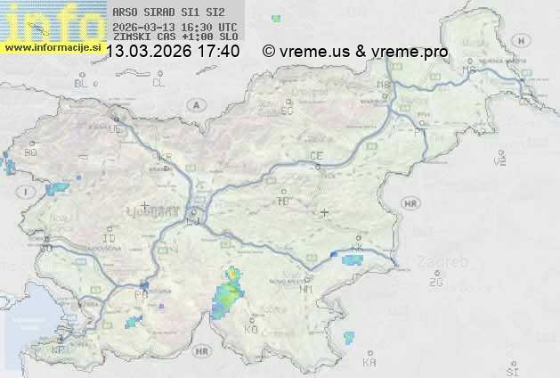 Radarska karta padavin