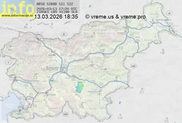 Radarska karta padavin