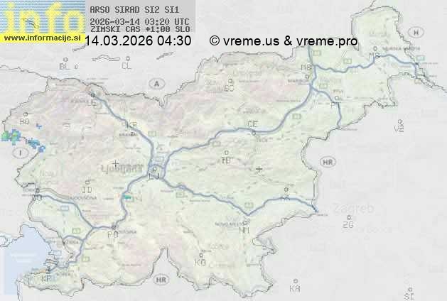 Radarska karta padavin