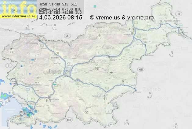 Radarska karta padavin