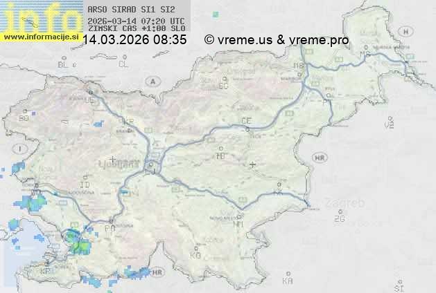 Radarska karta padavin