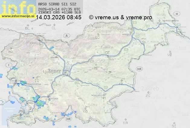 Radarska karta padavin