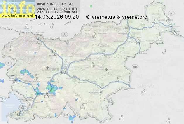 Radarska karta padavin