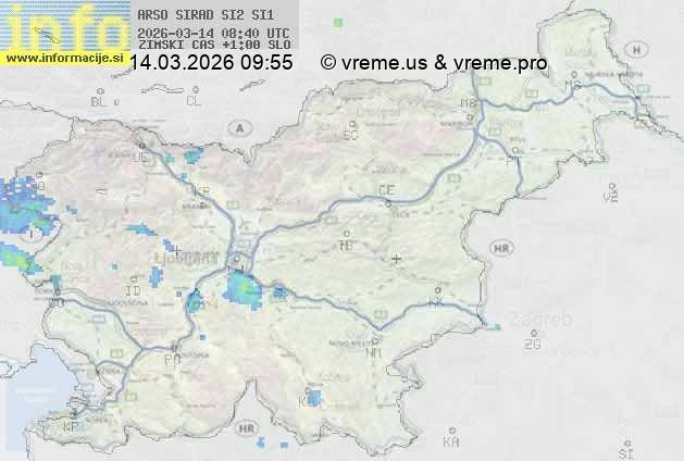 Radarska karta padavin