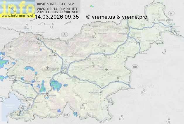 Radarska karta padavin