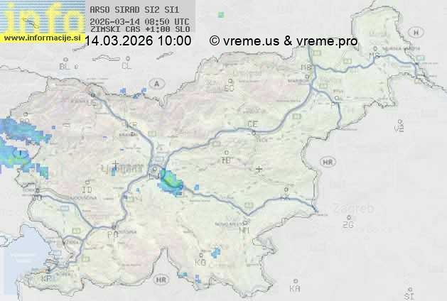 Radarska karta padavin