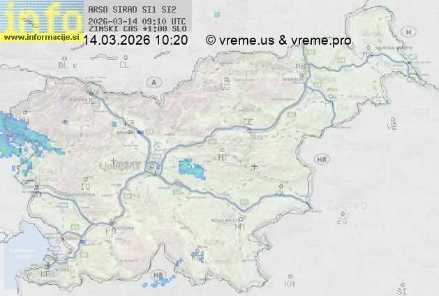 Radarska karta padavin