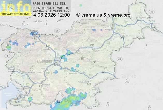 Radarska karta padavin