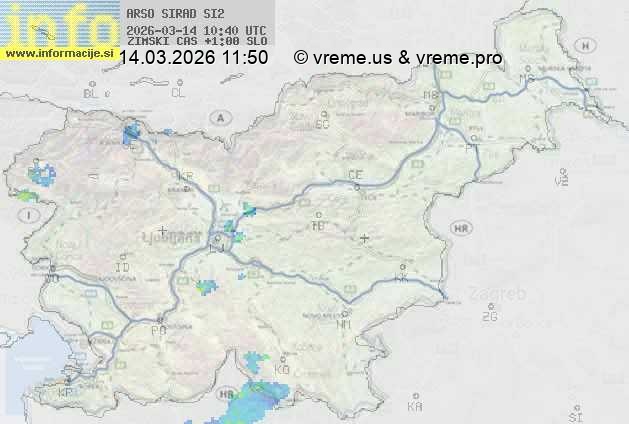 Radarska karta padavin