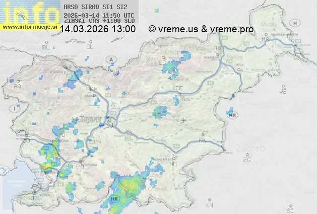 Radarska karta padavin