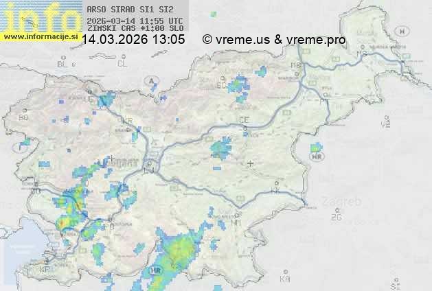 Radarska karta padavin