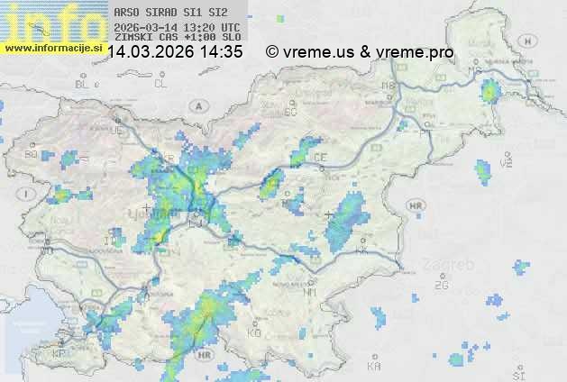 Radarska karta padavin